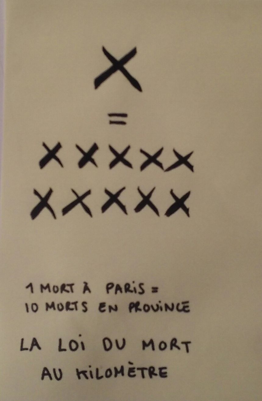 "La loi du mort au km" Dessin de Clémence Passot