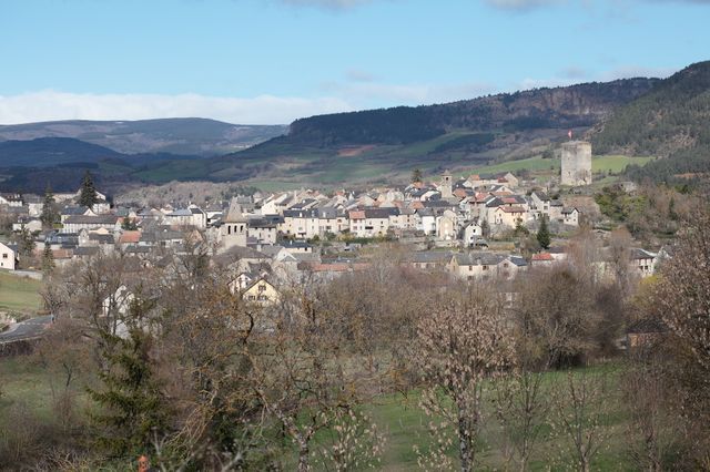 Vue générale de Chanac (Lozère)