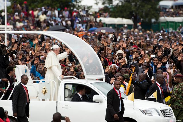 Le Pape François lors de son premier voyage en Afrique