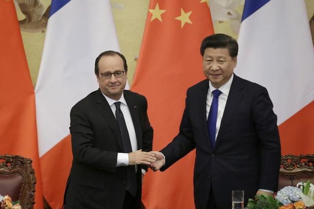 Les présidents français et chinois pour un accord sur le climat