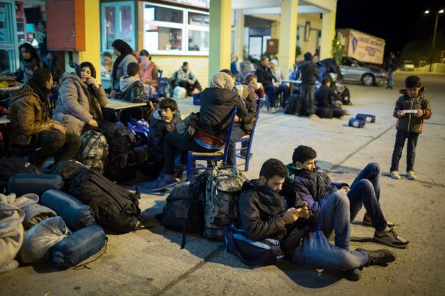 Camps de réfugiés à Lakki sur l'ile de Leros