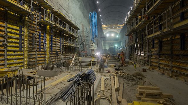 En Suisse, le chantier souterrain de Nant de Drance, en Valais.