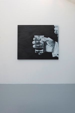 "Dean Martin's whisky (jus de pomme)", huile sur bois, 153x129 cm