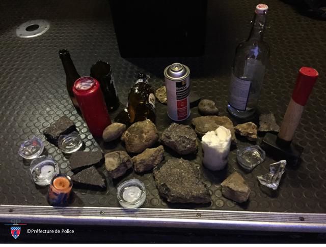 Image des objets récupérés par la Préfecture de Police