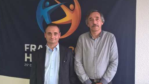 Eric Jullig, le président de la Ligue Aquitaine ( à gauche)