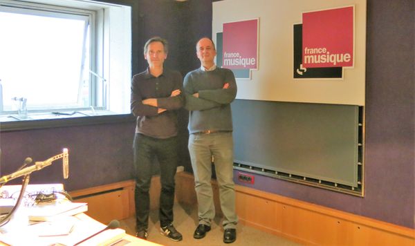 France Musique par un beau dimanche, studio 142... Olivier Baumont & Philippe Venturini (de g. à d.) ©Annick Haumier-Radio France