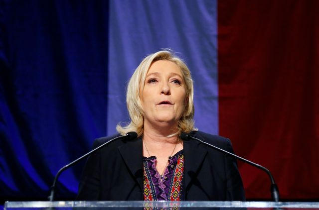 Marine le Pen dimanche soir à Hénin Beaumont