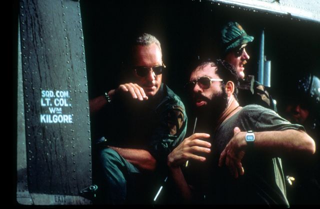 Sur le tournage d’Apocalypse Now (1979) : Robert Duvall avec Francis Ford Coppola