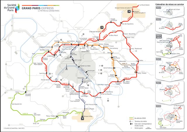Plan des nouvelles lignes de métro
