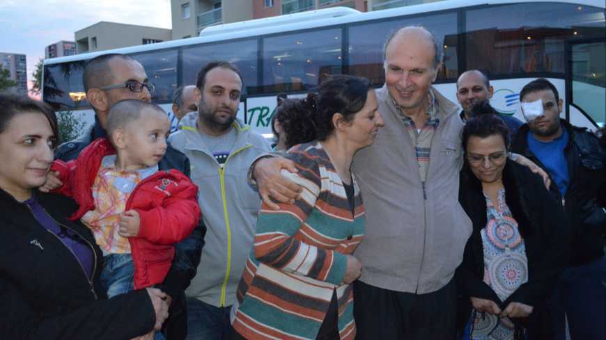 La famille de Milad Aleid à son arrivée au Mans © Radio France