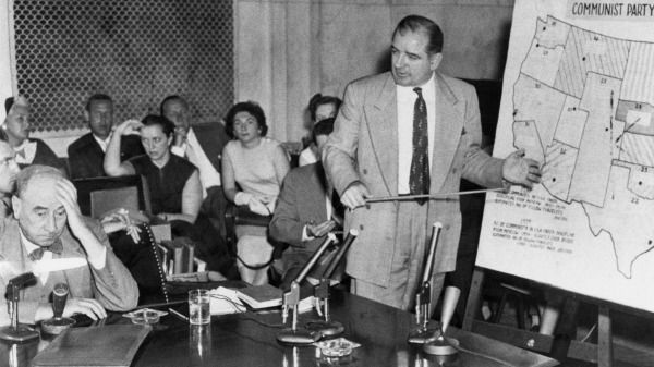 Joseph N. Welch (left) and Senator McCarthy, June 9, 1954