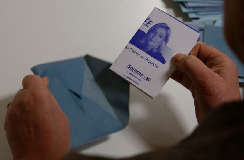 bulletin de vote Front National