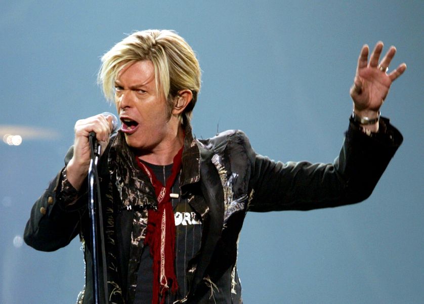 David Bowie pendant son Reality Tour, en 2003