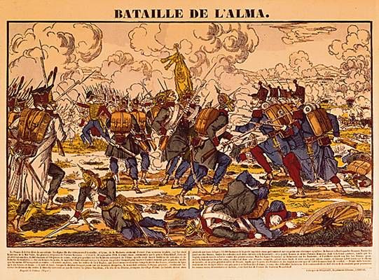 La bataille de l'Alma (20 septembre 1854), pendant la guerre de Crimée.