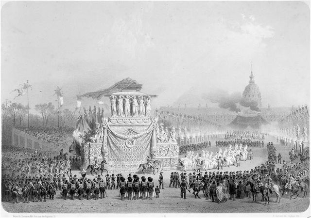 Retour des cendres de Napoléon Ier de Sainte-Hélène le 15 décembre 1840 - gravure de 1840-41