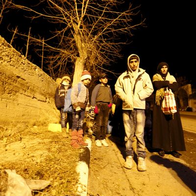 Habitants de Madaya, Syrie, 11 janvier 2016.