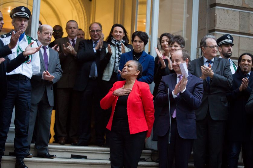 Passation de pouvoirs entre Christiane Taubira et Jean Jacques Urvoas