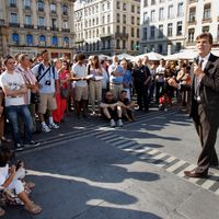 Arnaud Montebourg en campagne pour les primaires socialistes en 2011