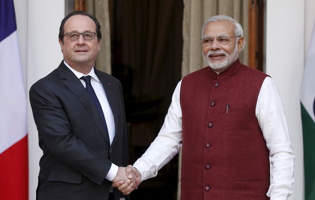 François Hollande et le Premier ministre indien Narendra Modi