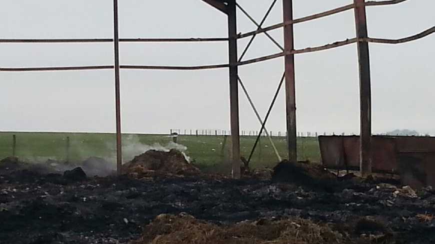 Un hangar à fourrage incendié dans le Châtillonnais