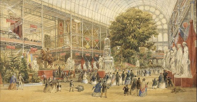 La reine Victoria inaugurant l'Exposition universelle de 1851, au Crystal Palace de Londres