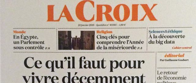 Capture d'écran, La Croix