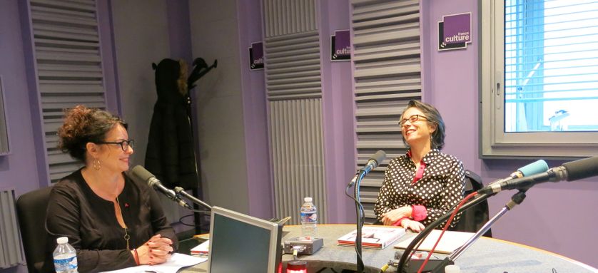 France Culture, studio 153... Aline Pailler & Béatrice Fontanel (de g. à d.) Annick Haumier© Radio France