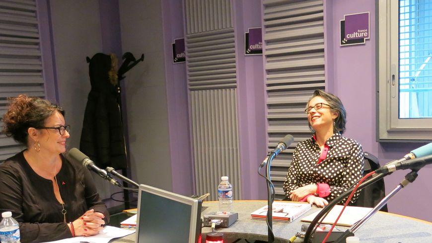 France Culture, studio 153... Aline Pailler & Béatrice Fontanel (de g. à d.) Annick Haumier© Radio France