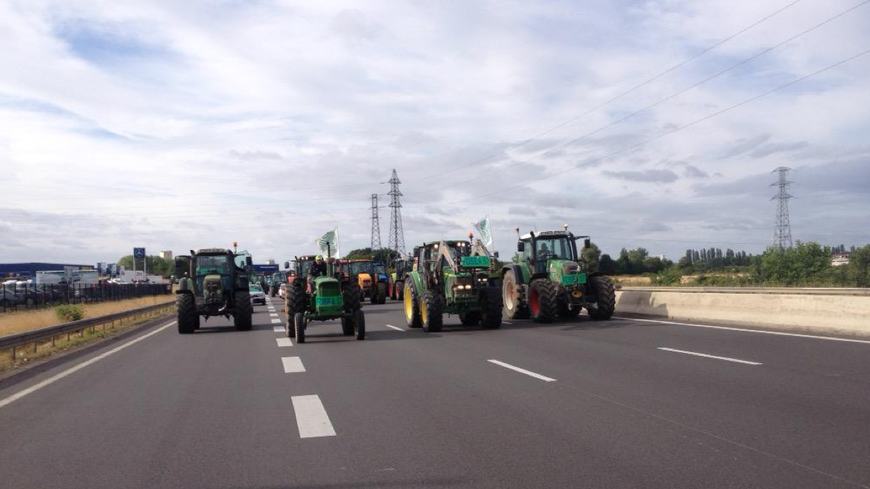 L'A31 bloquée à la Maxe en Moselle à l'été 2014.