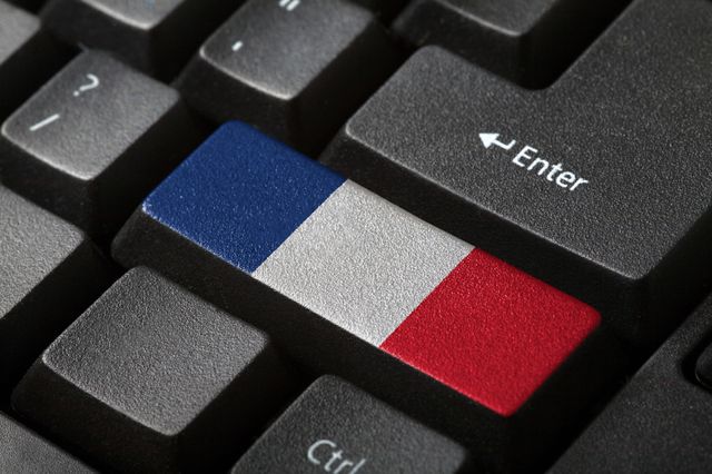 Drapeau français sur clavier