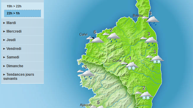 La Haute-Corse en vigilance jaune neige - verglas