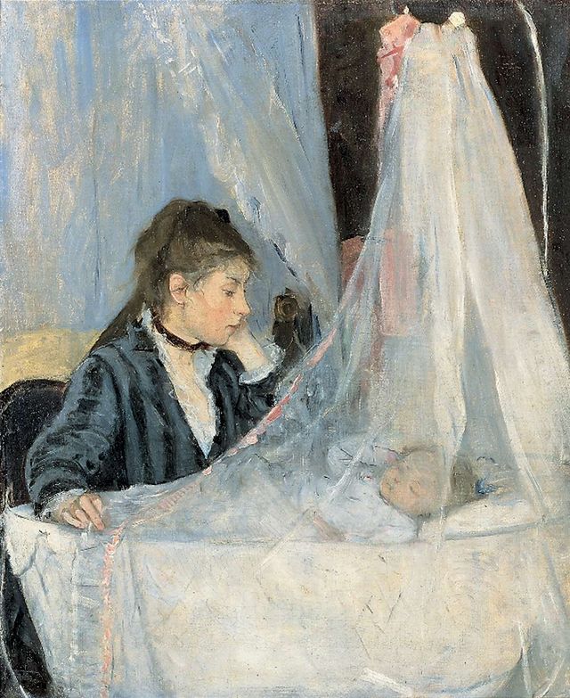 Le Berceau (ou Mme Pontillon et sa fille Blanche) par Berthe Morisot - 1872
