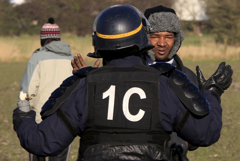 Les forces de l'ordre sont intervenues à Calais le 23 janvier après une manifest