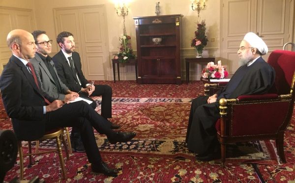 Interview exclusice du Président de la République islamique d'Iran, Hassan Rohani, à France 24, Le Monde et France Culture