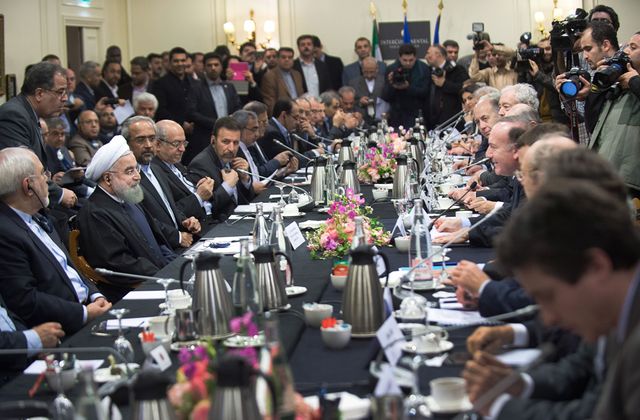 Hassan Rouhani et sa délégation rencontre le MEDEF