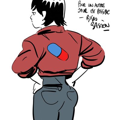 Dessin hommage au mangaka Otomo par Bastien Vivès