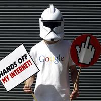 Manifestant contre la censure d'internet à Istanbul en 2011