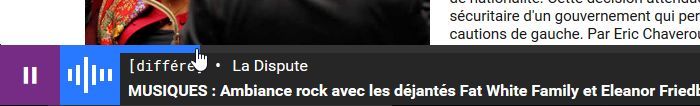 Vous pouvez cliquer dans la barre de progression pour revenir en arrière
