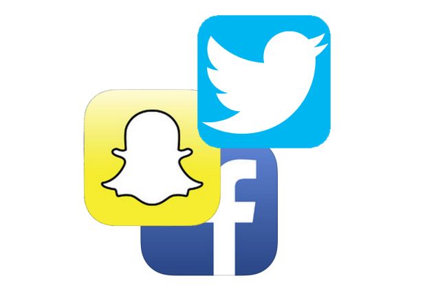 Twitter, Snapchat et Facebook