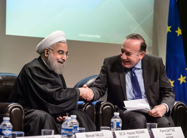 Hassan Rohani en visite au Medef