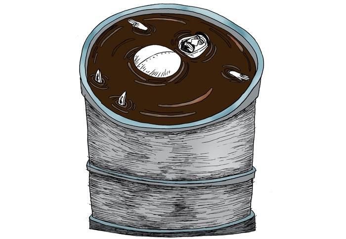 Arabie Saoudite et pétrole, Dessin de Mayk, in "Sydsvenskan", Malmö & repris par Courrier International