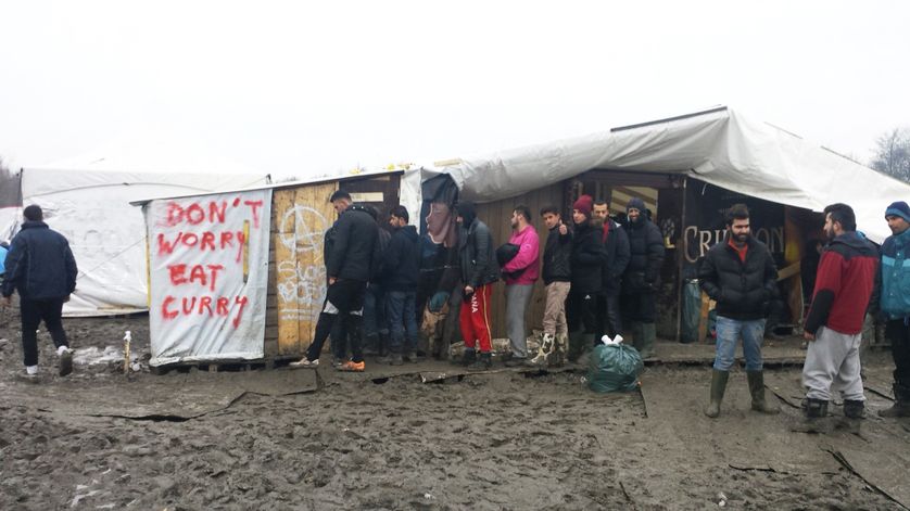 Dans le camp de Grande-Synthe, près de Dunkerque, en décembre 2015