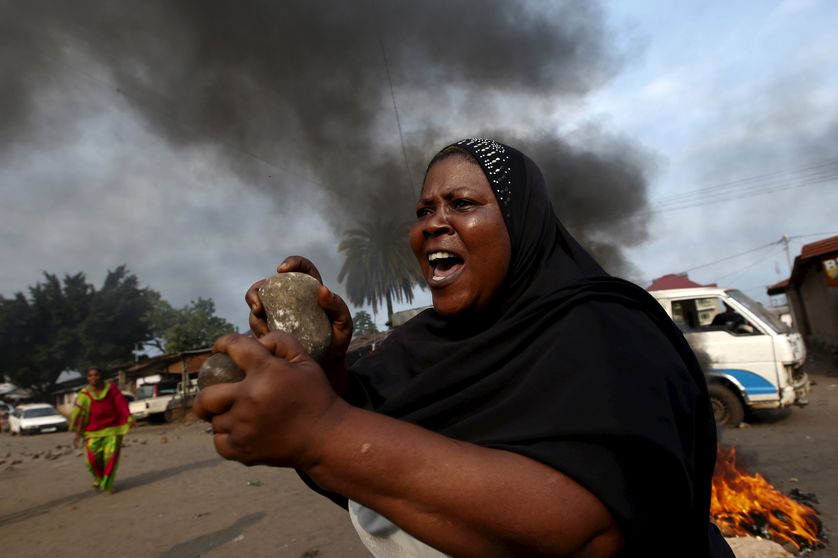 protest against President Nkurunziza and his bid for a third term