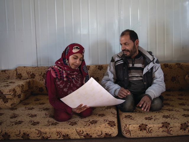 Merwa et son père.