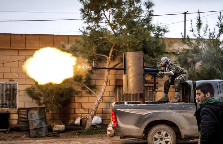 Combattant kurde en Syrie.