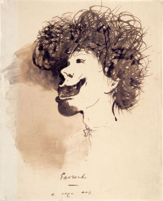 Victor Hugo (1802-1885). "Gavroche à onze ans". Plume et lavis d'encre brune. Paris, Maison de Victor Hugo.