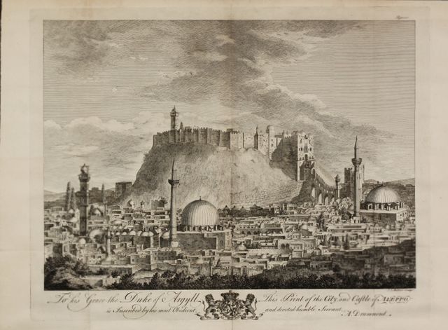 Vue d'Alep - Gravure de Willamam Strahan - 1754