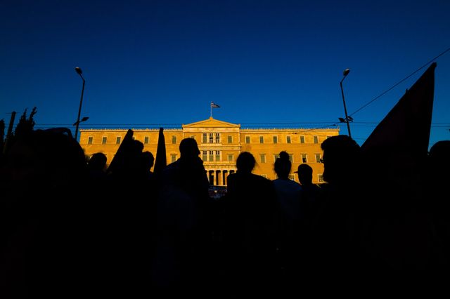 Manifestation anti-austérité en Grèce, 15 juillet 2015, à Athènes.