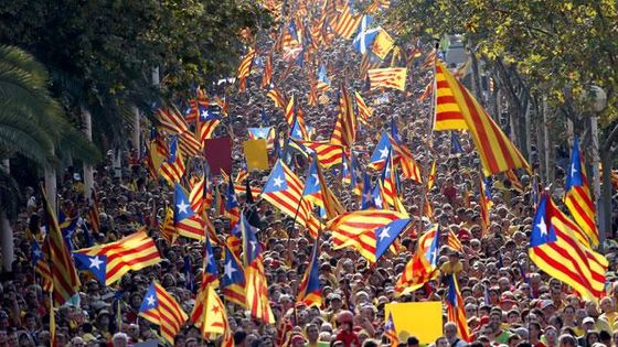manifestation à Barcelone pour un référendum sur l'indépendance de la Catalogne ©Reuters