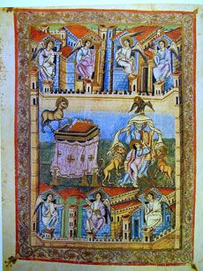 Frontispice de l'Apocalypse de Jean de la Bible de Saint-Paul-hors-les-Murs